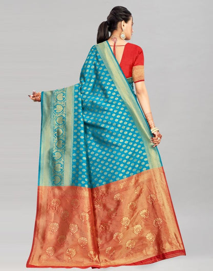 Blue Weaving Silk Saree