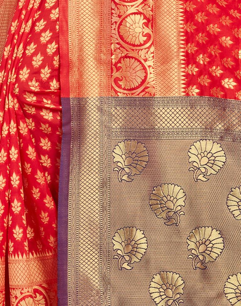 Red Weaving Silk Saree