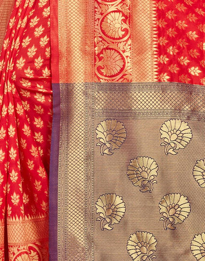Red Weaving Silk Saree