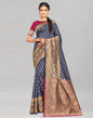 Navy Blue Weaving Silk Saree