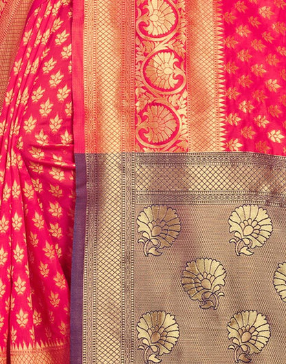 Pink Weaving Silk Saree