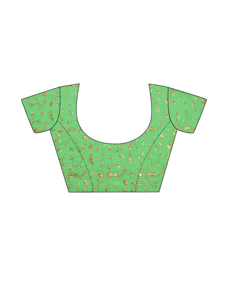 Light Green Leheriya Printed Georgette Saree | Sudathi