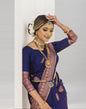 Navy Blue Weaving Silk Saree