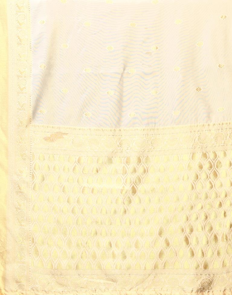 White Weaving Silk Saree