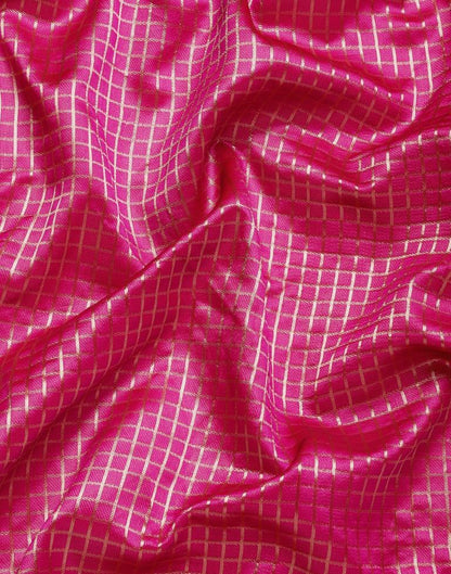 Hot Pink Weaving Silk Saree