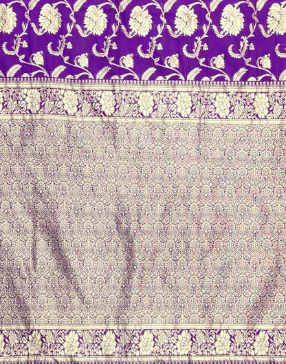 Purple Weaving Silk Saree