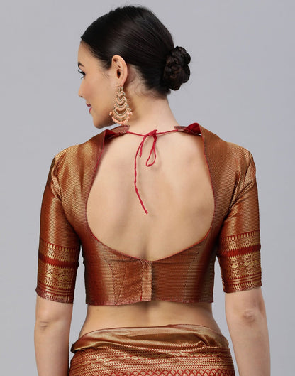 Brown Banarasi Silk Saree | Sudathi