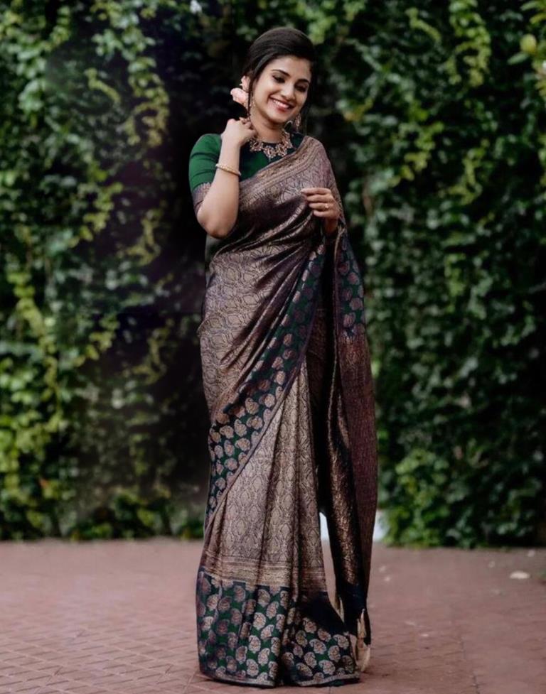 Green Banarasi Silk Saree | Sudathi