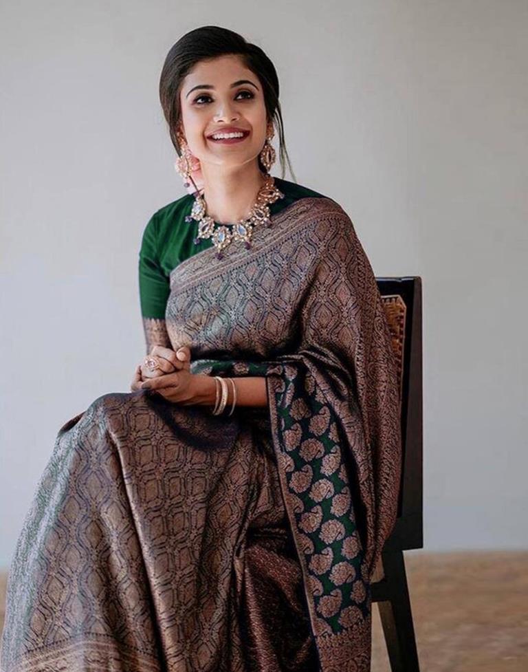 Green Banarasi Silk Saree | Sudathi