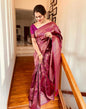Magenta Banarasi Silk Saree | Sudathi