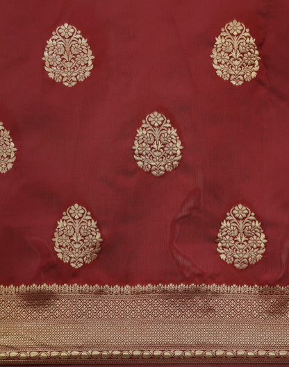 Maroon Banarasi Silk Saree | Sudathi