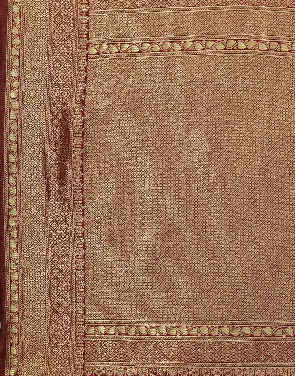 Maroon Banarasi Silk Saree | Sudathi