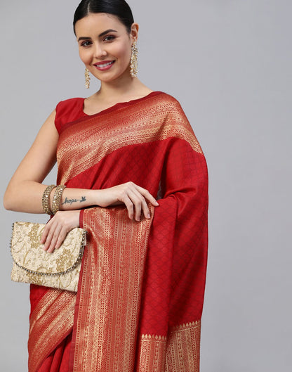 Red Banarasi Silk Saree | Sudathi