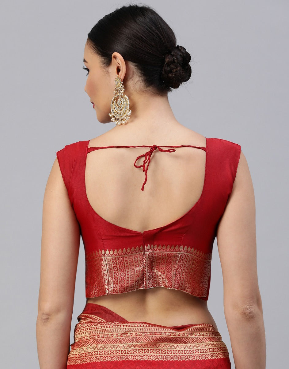 Red Banarasi Silk Saree | Sudathi