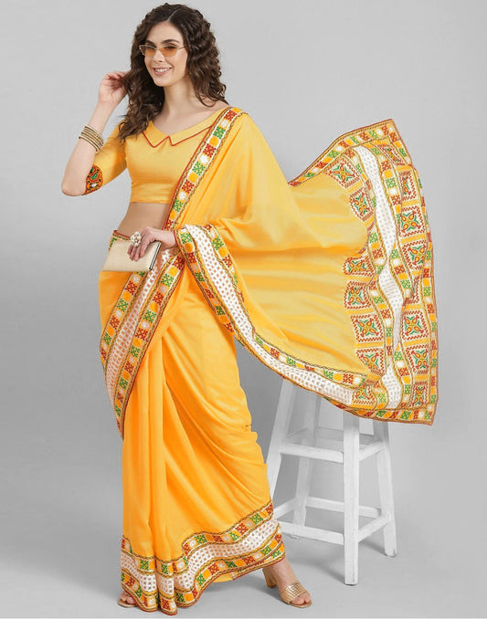 Turmeric Yellow Silk Saree | Sudathi
