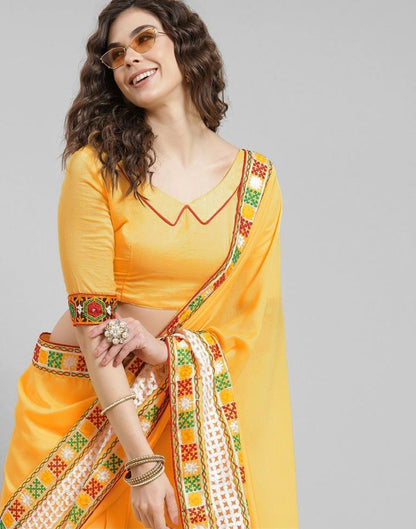Turmeric Yellow Silk Saree | Sudathi
