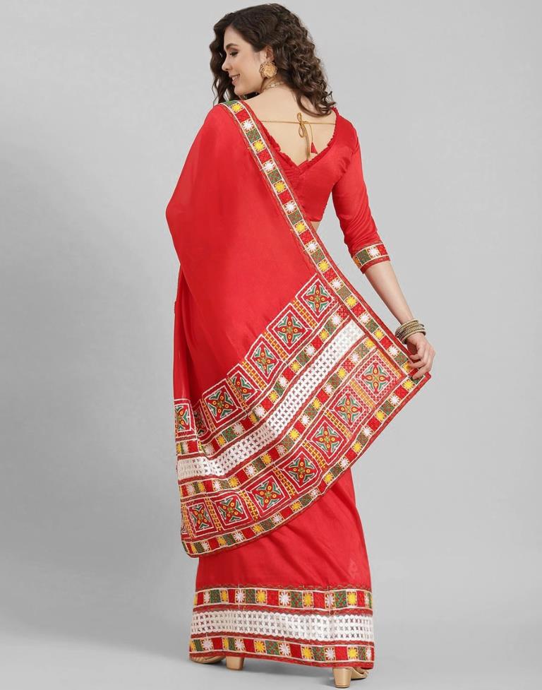 Red Silk Saree | Leemboodi