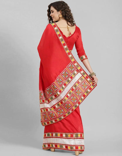 Red Silk Saree | Leemboodi