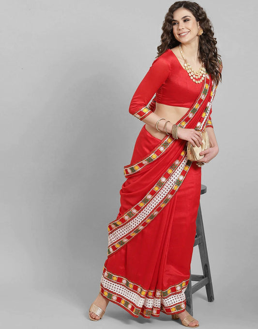 Red Silk Saree | Leemboodi