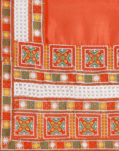 Orange Silk Saree | Leemboodi