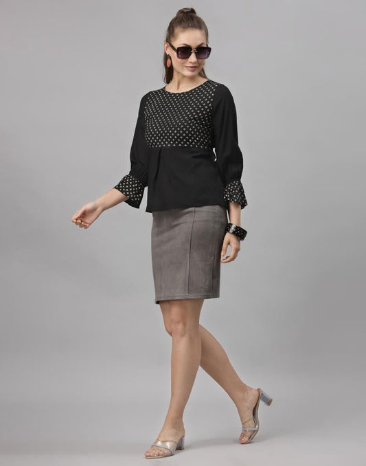 Black Peplum Top | Sudathi