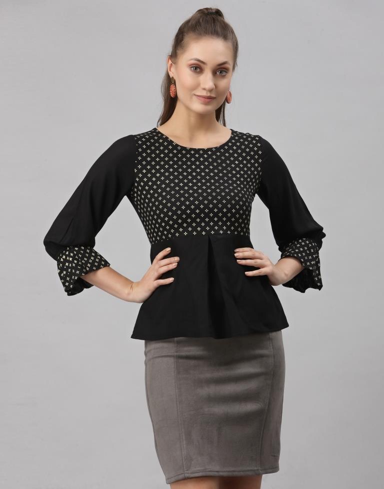 Black Peplum Top | Sudathi