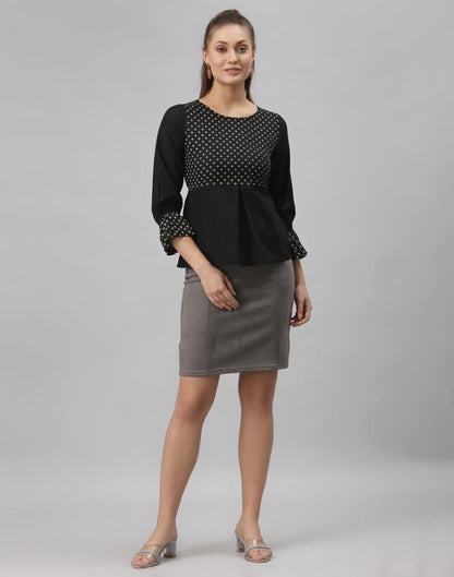 Black Peplum Top | Sudathi
