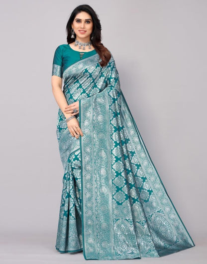 Rama Green Banarasi Silk Saree | Sudathi