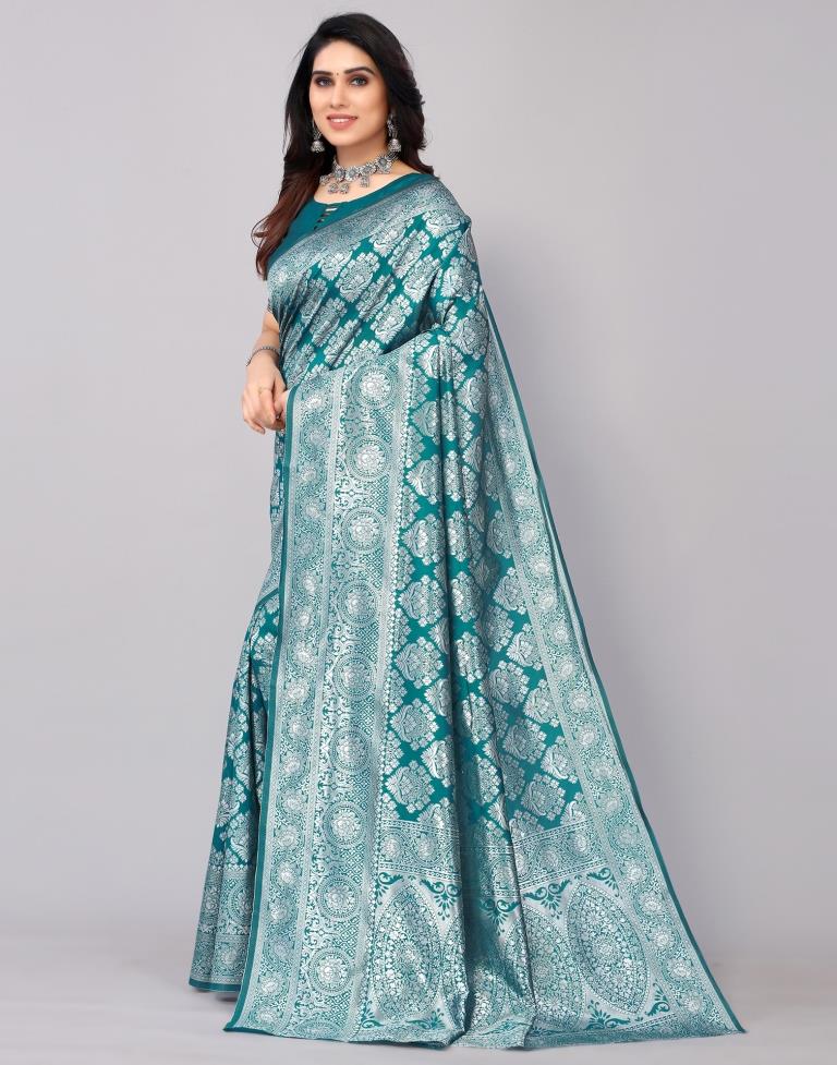 Rama Green Banarasi Silk Saree | Sudathi