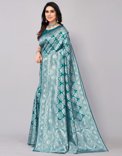 Rama Green Banarasi Silk Saree | Sudathi
