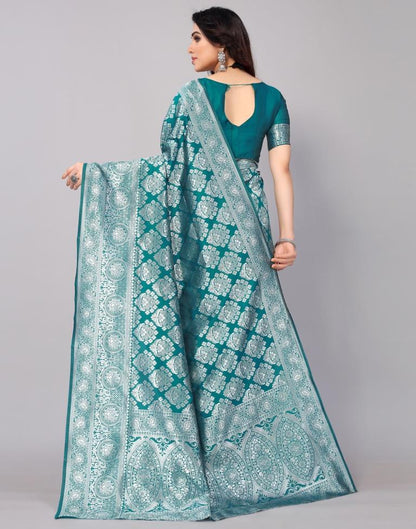 Rama Green Banarasi Silk Saree | Sudathi