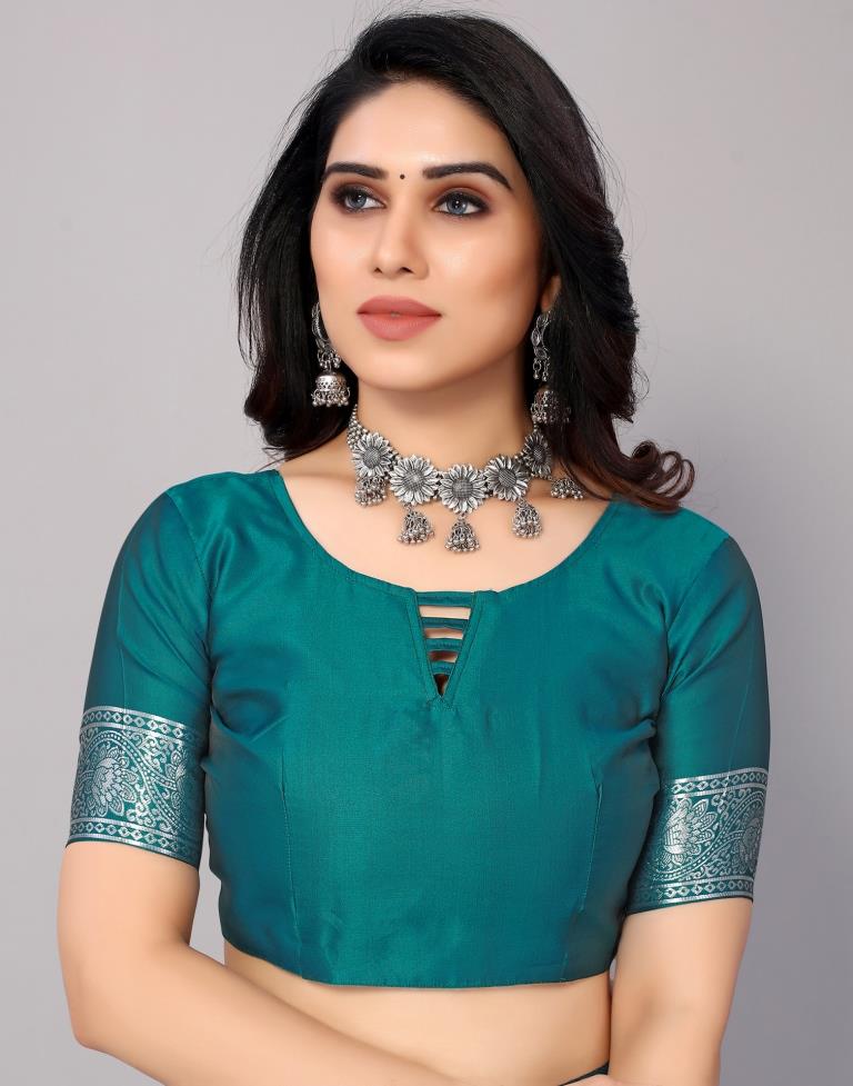 Rama Green Banarasi Silk Saree | Sudathi