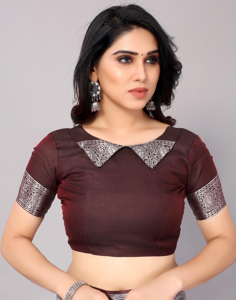 Brown Banarasi Silk Saree | Sudathi