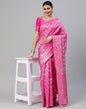 Pink And Silver Kanjivaram Silk Saree | Sudathi