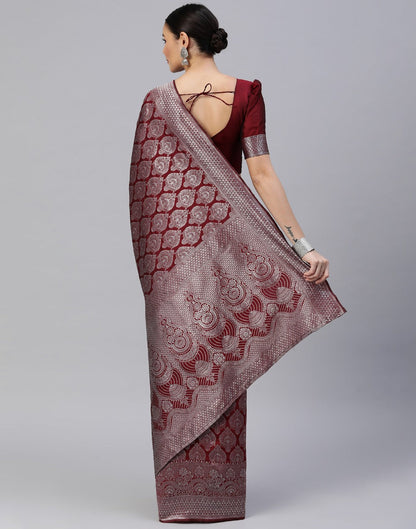 Brown Banarasi Silk Saree | Sudathi