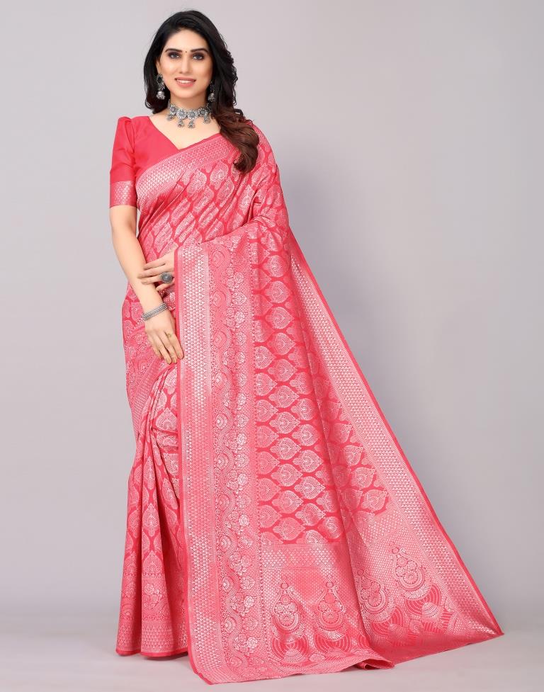 Pink Banarasi Silk Saree | Sudathi