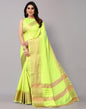 Green Self Woven Silk Saree
