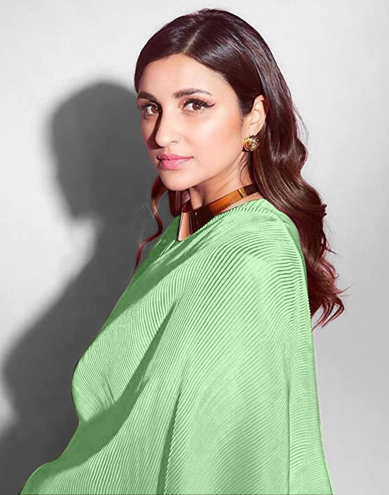 Light Green Pleated Saree | Sudathi