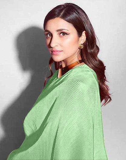 Light Green Pleated Saree | Sudathi