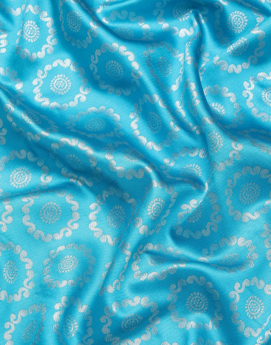 Light Blue Kanjivaram Silk Saree | Sudathi