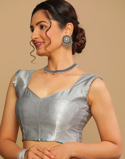 Light Blue Kanjivaram Silk Saree | Sudathi