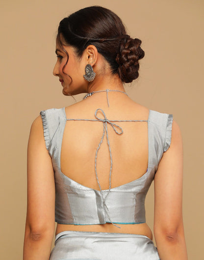 Light Blue Kanjivaram Silk Saree | Sudathi