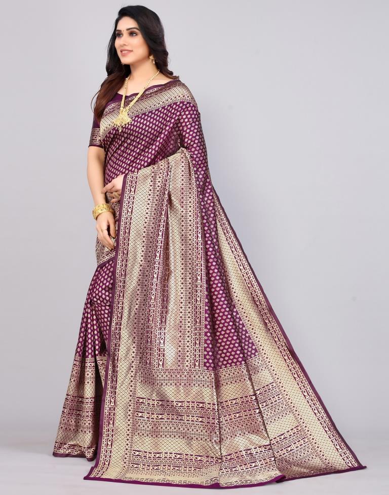 Wine Silk Saree | Sudathi