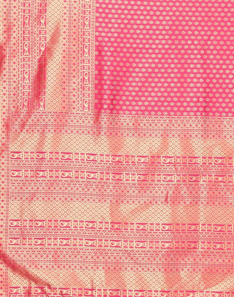Hot Pink Banarasi Silk Saree | Sudathi