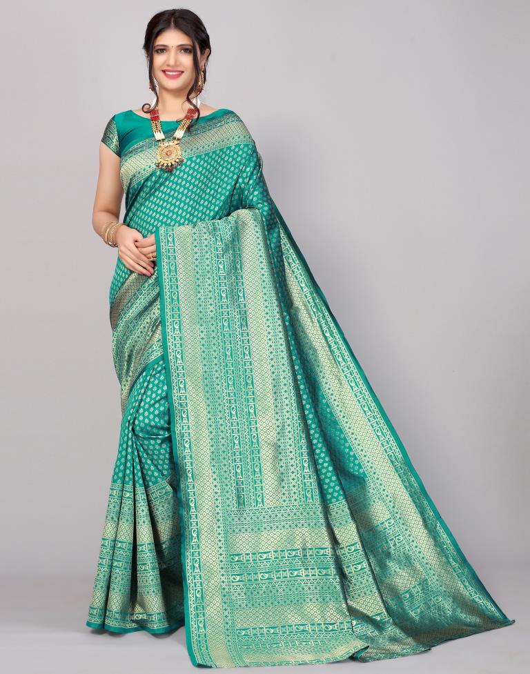Green Kanjivaram Silk Saree | Leemboodi