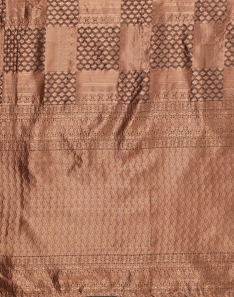 Dark Brown Kanjivaram Silk Saree | Sudathi