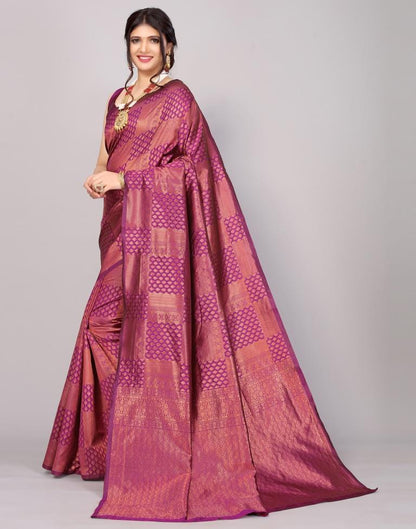 Wine Banarasi Silk Saree | Sudathi