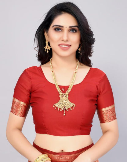 Red Banarasi Silk Saree | Sudathi