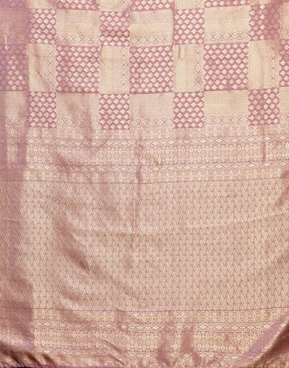 Dusty Pink Kanjivaram Silk Saree | Sudathi