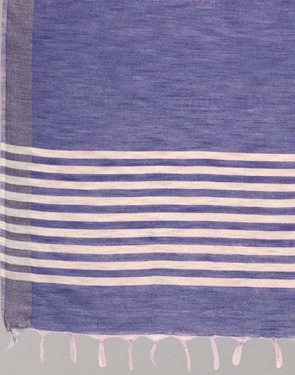 Blue Weaving Cotton Saree